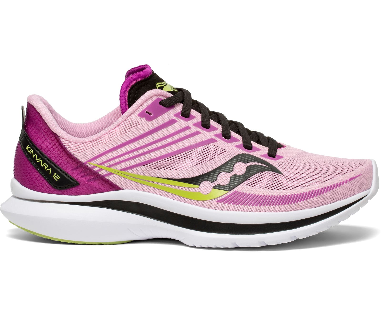 Women\'s Saucony Kinvara 12 Running Shoes Pink / Black | Singapore 164ILHS